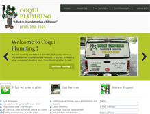 Tablet Screenshot of coquiplumbing.com